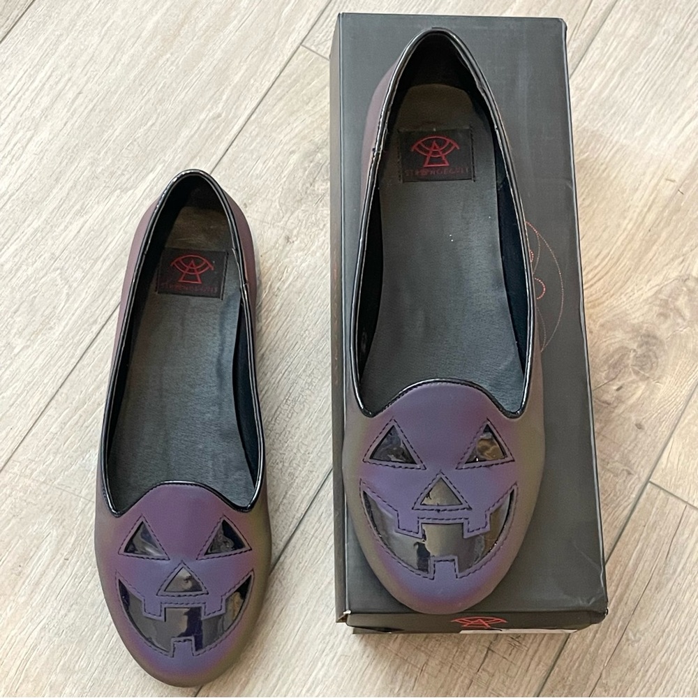 Strange Cvlt Lydia Jack O Lantern Flats Reflective Oil Slick 10 Strangecvlt